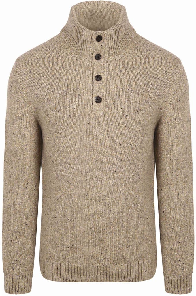 Gant Mocker Pullover Wool Blend Sand - Maat 3XL - Heren - Pullovers