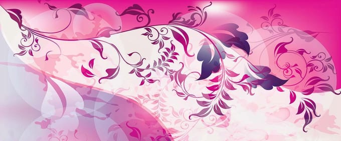 Fotobehang Flowers Abstract  | PANORAMIC - 250cm x 104cm | 130g/m2 Vlies