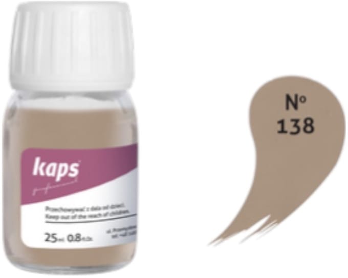 Kaps super color leer & kunstleer verf inc.cleaner - (138) Midden Beige - 25ml