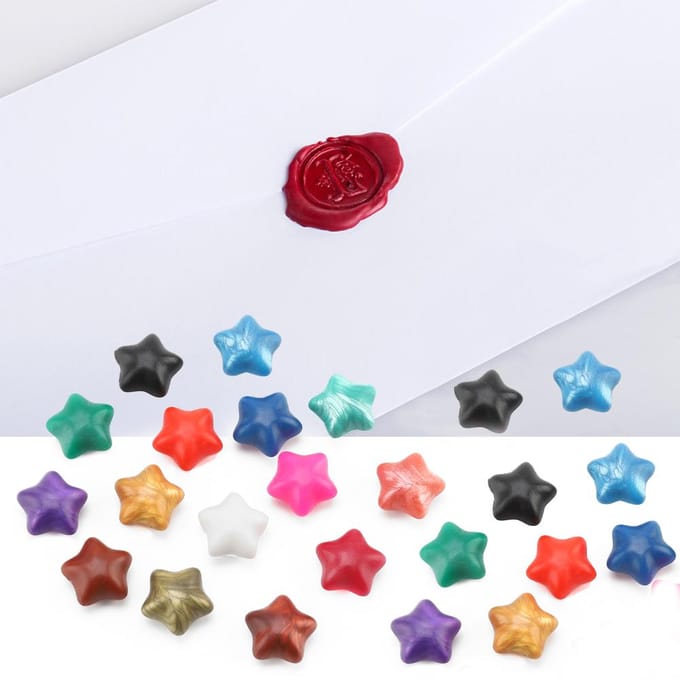 100 stuks zegellakparels voor retro zegelstempel, bruiloft, envelop, uitnodigingskaart, gemengde kleur blue