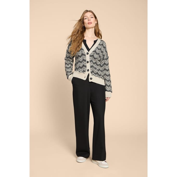 White Stuff Stella Chevron Cardi White Multi Größe: 12 | Jacken Outlet | Damen | Weiß