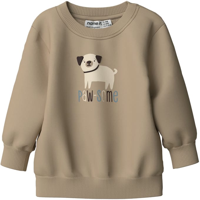 NAME IT - NBMVONNE LS SWEAT BOX BRU - Baby - Vesten