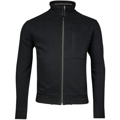 Baileys Vest Sweat Cardigan Zip Allover Waffle Texture Interlock Navy / male