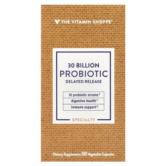 The Vitamin Shoppe, probiotique, 30 milliards d'UFC, 30 capsules végétales