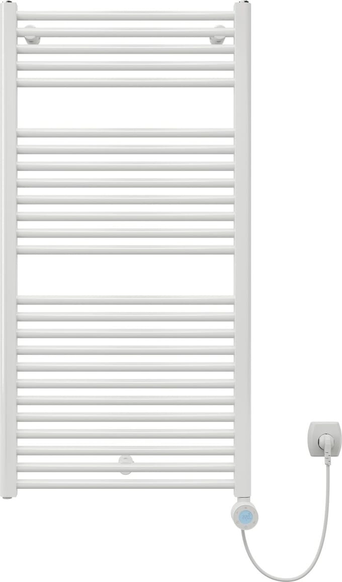 Plieger Palermo Nexus Pack Elektrische Designradiator – Handdoekradiator – Complete set – 117.5 cm x 60 cm – 600 Watt – Wit