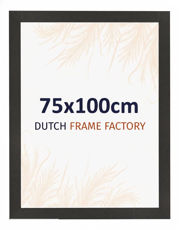 Fotolijst 75x100 cm - MDF - Zwart Mat - Benno