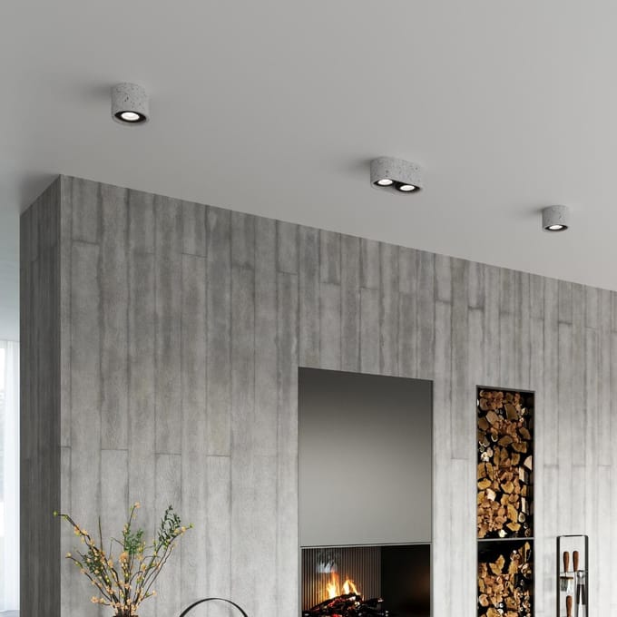 Betonnen plafondlamp Sollux Lighting Basic 1