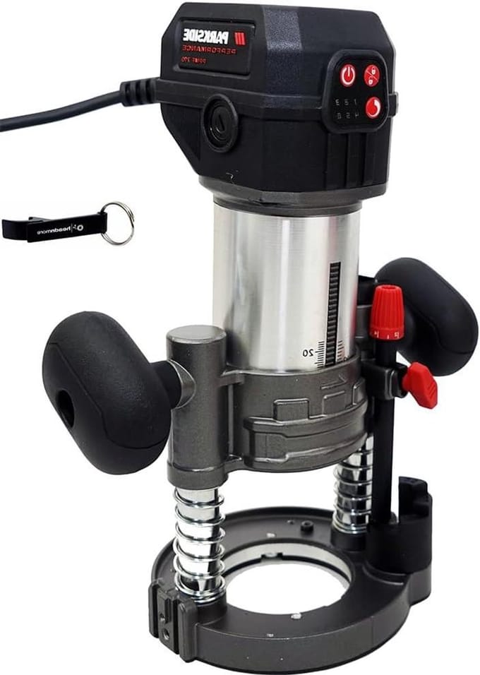 Multifrees met Accessoires - Houtbewerkingstool Freesmachine - Precisie Houtbewerking - 3-in-1 Module Systeem - 195 x 105 x 75 mm