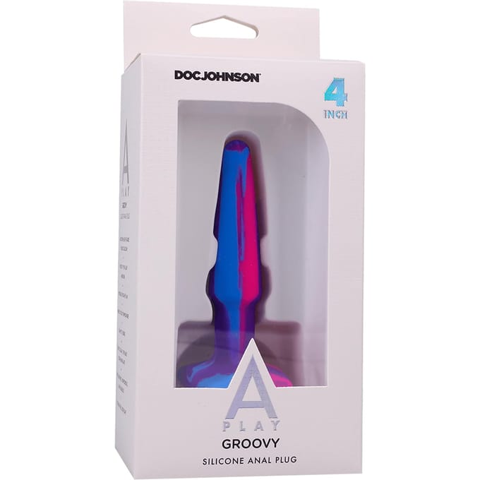 Doc Johnson Groovy - Silicone Anal Plug - 4'' / 10 Cm - Berry