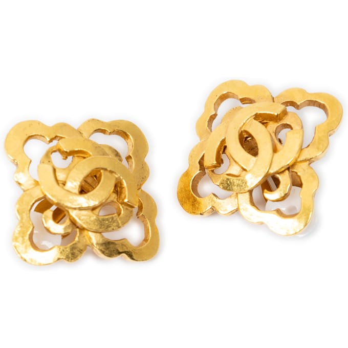 CC Clover Clip On Earrings   oorbellen
