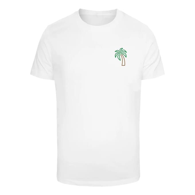 Mister Tee - Coconut Tree Heren T-shirt - 3XL - Wit