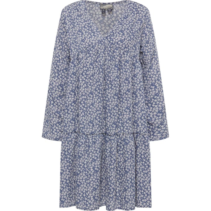 Dreimaster Jurk Dames marine wol wit