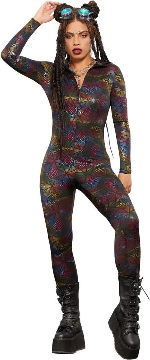 Catsuit Met Geometrische Print - Maat XS