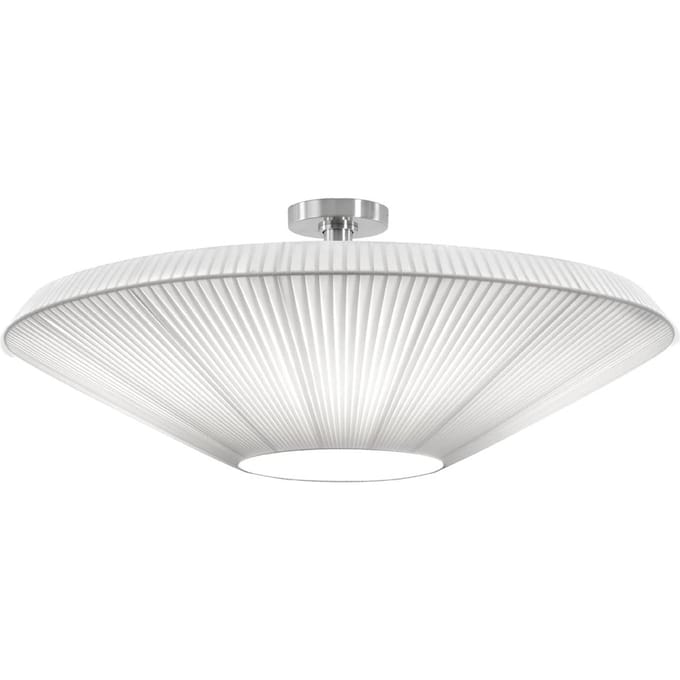 Bover Siam 80 plafondlamp, nikkel/wit, kunststof