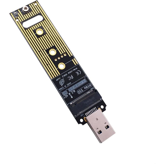 M.2 draagbare NVME SSD naar USB 3.1 Type-A-adapters Geen driver nodig Plug and Play zwart
