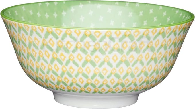 Kitchencraft Kom 15,5 Cm Keramiek Lichtgroen/geel