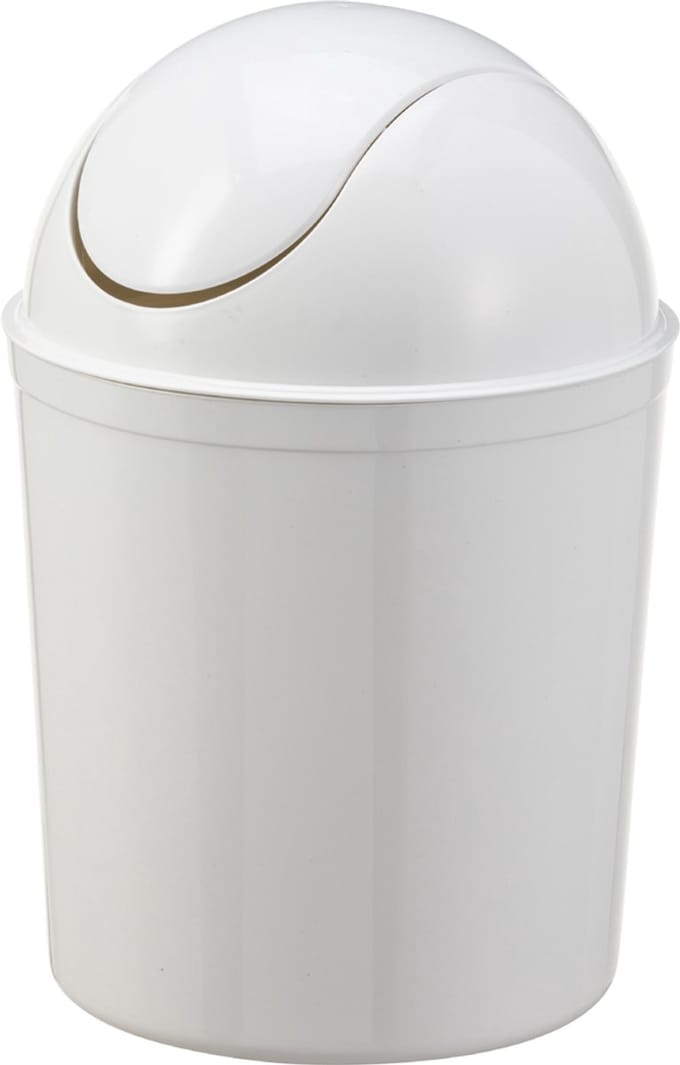 plast team afvalbak met swingdeksel, 5 liter, wit