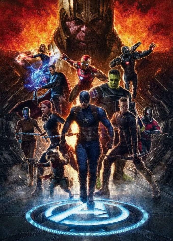 Fotobehang - Avengers vs Thanos 200x280cm - Vliesbehang