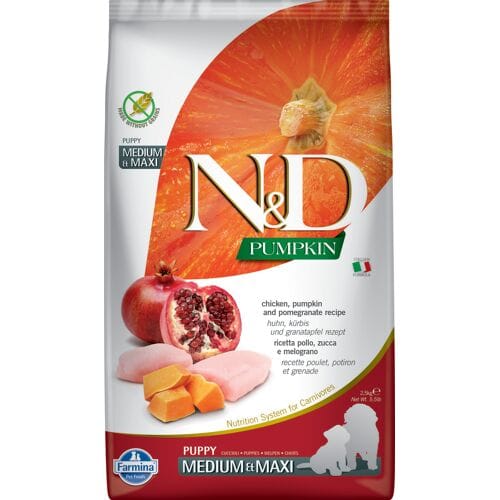 FARMINA N&D Chicken, Pumpkin & Pomegranate Puppy Medium & Maxi - droog hondenvoer - 2,5 kg