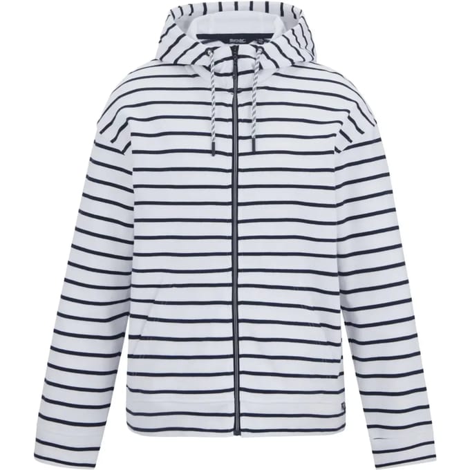 Dames Bayletta hoodie met volledige ritssluiting en strepen