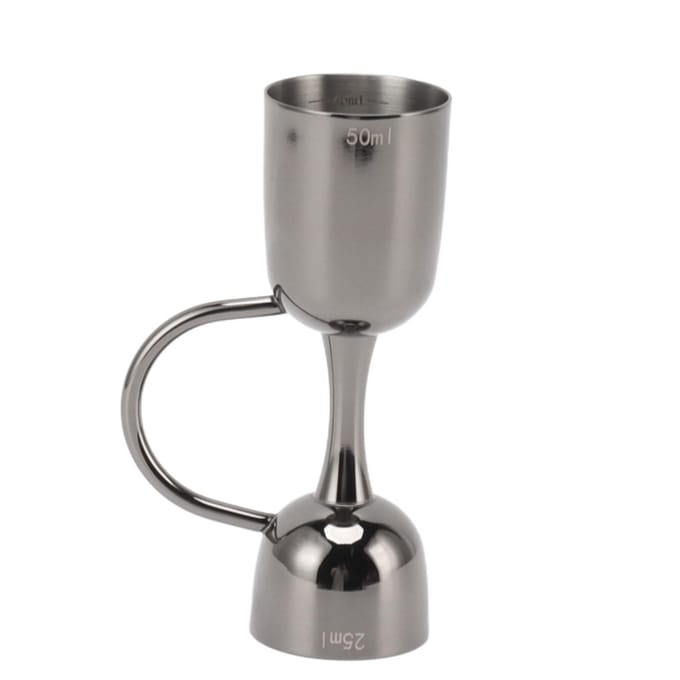 Dubbelzijdige Cocktailbel Jigger Roestvrij Staal Dubbelzijdige Wijnmaatbeker Jigger voor Bar gray