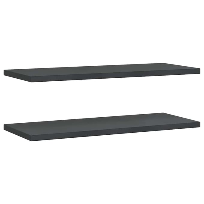 vidaXL - Wandschappen - 2 - st - 100x40 - cm - roestvrijstaal - zwart