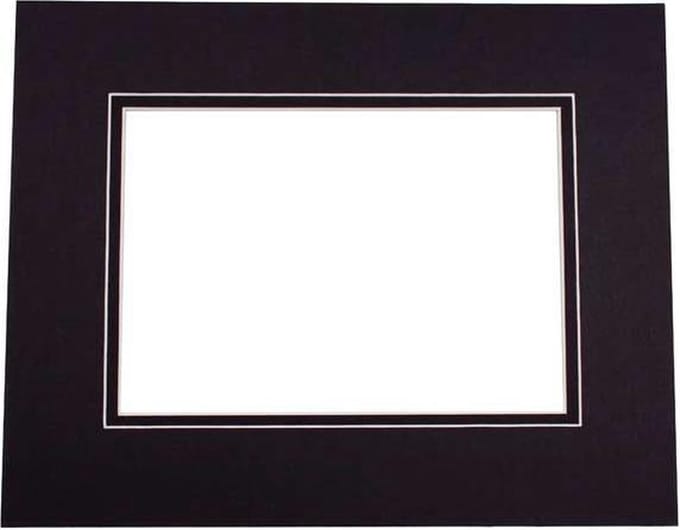 Passepartout Dubbeldik Zwart/Zwart 45,7x61cm (10 stuks)