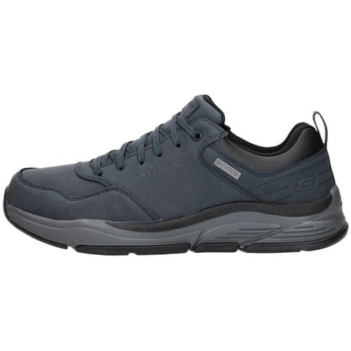 Skechers Bengao - Hombre Heren Veterschoenen - Navy