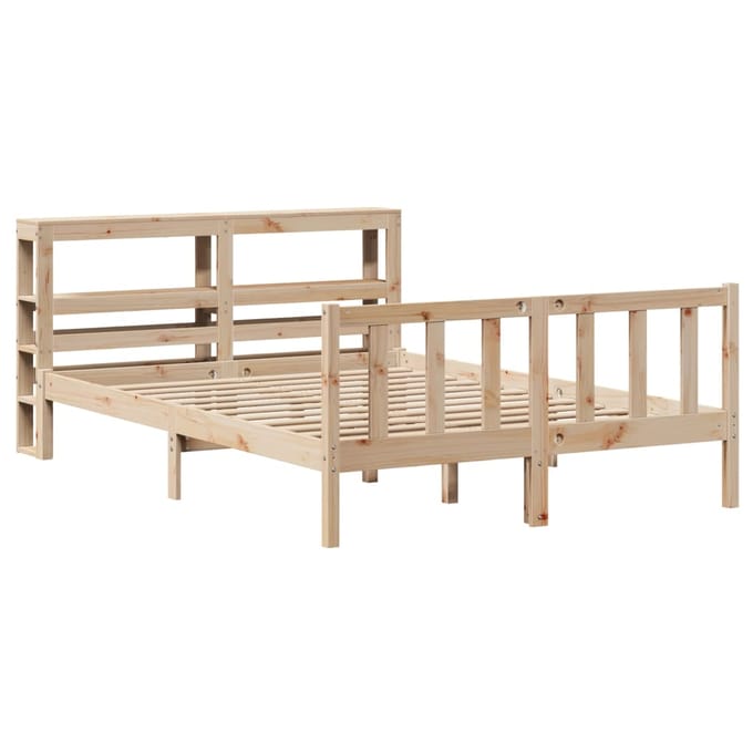 vidaXL - Bedframe - zonder - matras - massief - grenenhout - 140x200 - cm