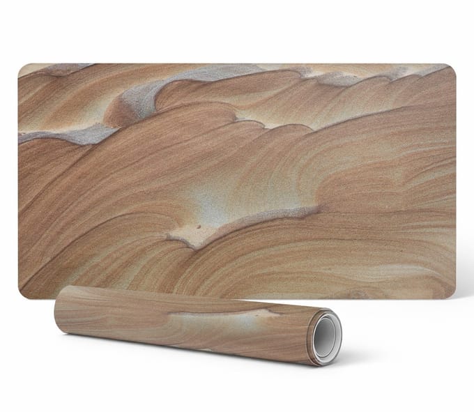 Elegante decoratieve bureauonderlegger met golvend steenpatroon 90x45 cm