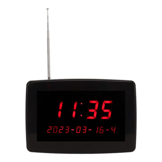 Système d'appel d'infirmière sans fil pour soignant, 1 pour 18, étanche IPX4, volume à 30 niveaux, bouton d'appel pour UK Plug black