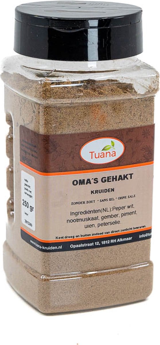 Tuana Kruiden - Oma's Gehakt Kruiden - Strooibus 150 Gram - Tuanashop - MP-O-0001