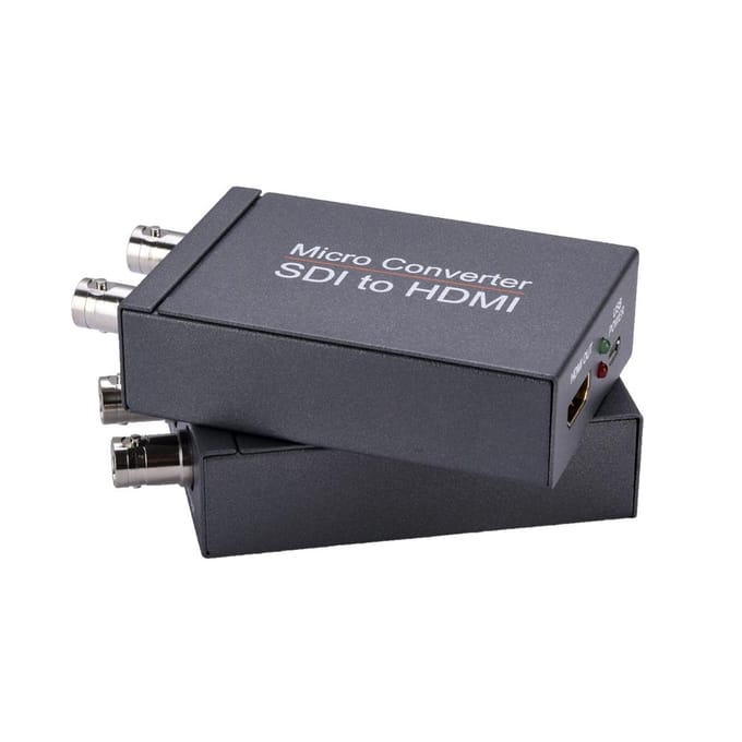 Convertisseur Micro SDI NK-M008 SDI vers MI/SDI vers SDI, sortie 2 routes, Mini 1080P, alimenté par USB gris