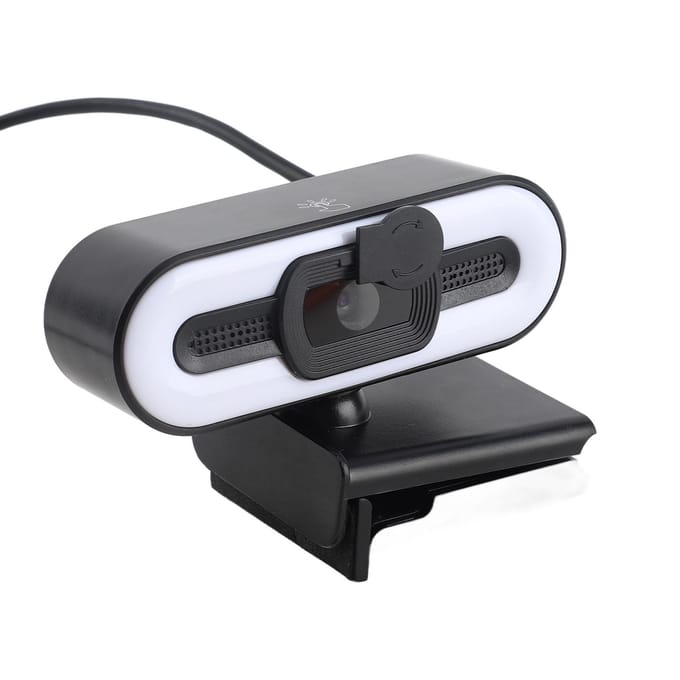 Webcam 4K avec microphone intégré, éclairage de remplissage ultra-lumineux, beauté automatique, caméra USB pour ordinateur portable