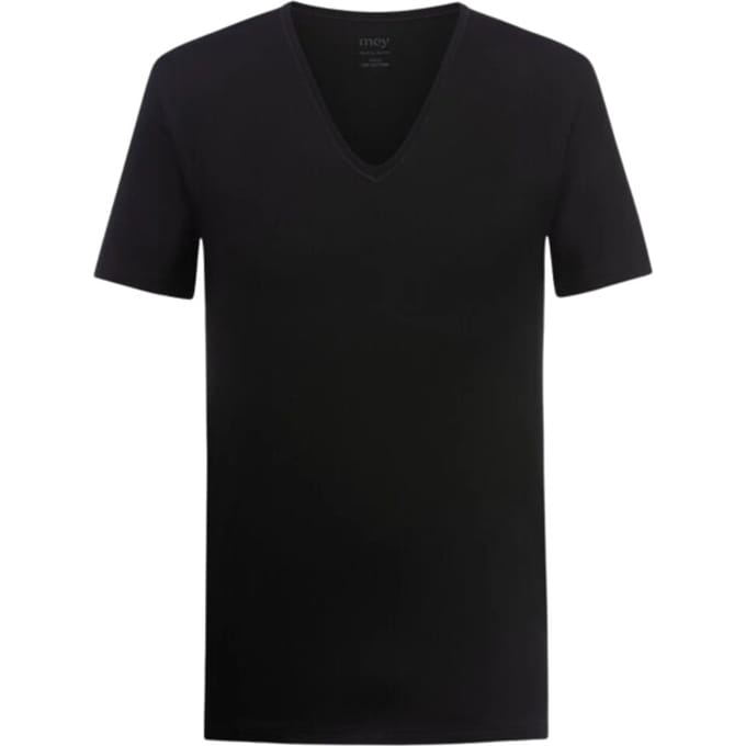 Mey V-neck T-shirts Zwart 46007