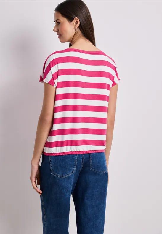 Shirt met korte mouwen, ronde hals en print