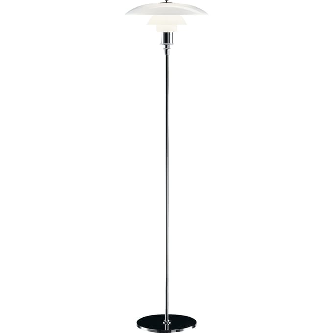 Louis Poulsen - PH 3½-2½ vloerlamp - hoogglansverchroomd - wit