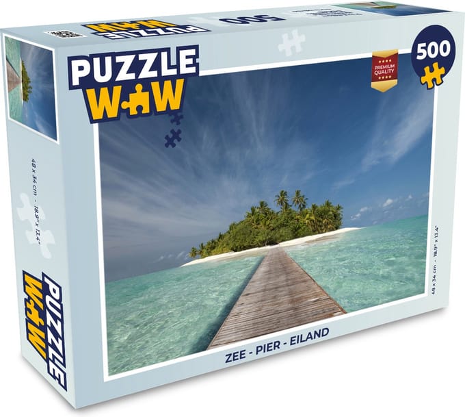 Puzzel Zee - Pier - Eiland - Legpuzzel - Puzzel 500 stukjes