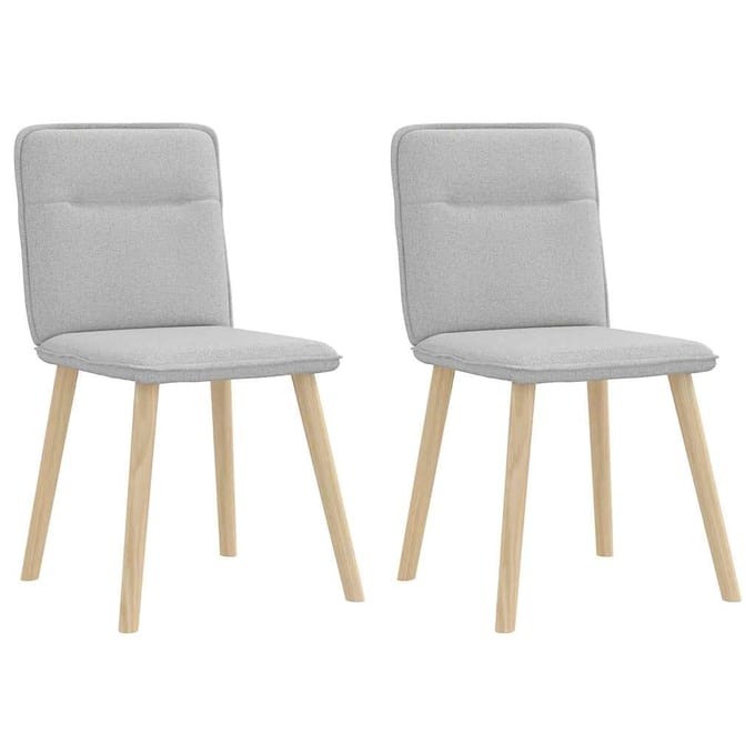 vidaXL Eetkamerstoelen 2 st stof wolk grijs