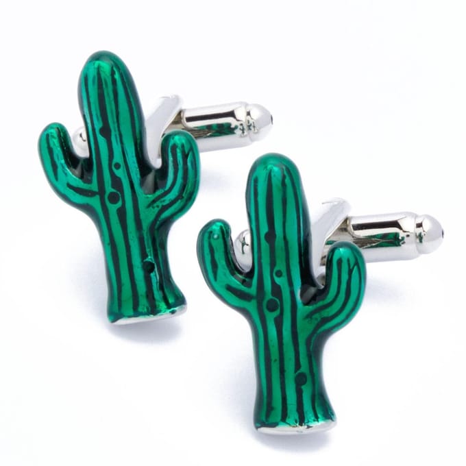 Manchetknopen - Kaktus Cactus Groen