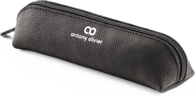 Hoogwaardig Leren Etui met Ritssluiting voor School en Kantoor