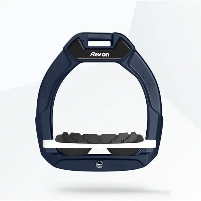 Veiligheidsstijgbeugels voor paardrijden Geleefd Grip Marine/Wit/Zwart kind Flex-On Safe-On