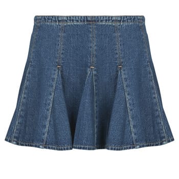 mini-jeansrok van mix van katoen en lyocell model 'GODET'