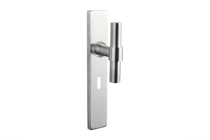 Lavuzo deurkruk Pesaro RVS met rechthoekig schild SL56 | Per set