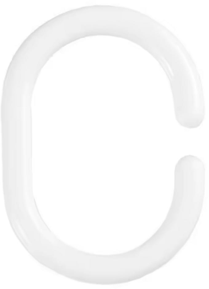 Scoby - Douchegordijnringen - Ophangringen - Shower Curtain Hooks - 12 stuks - Wit