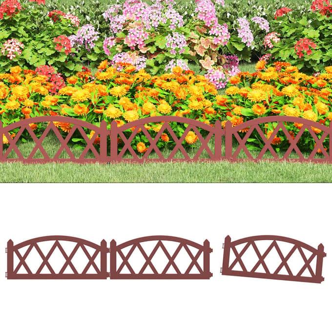 vidaXL - Gazonranden - 17 - st - 10 - m - polypropeen - rood