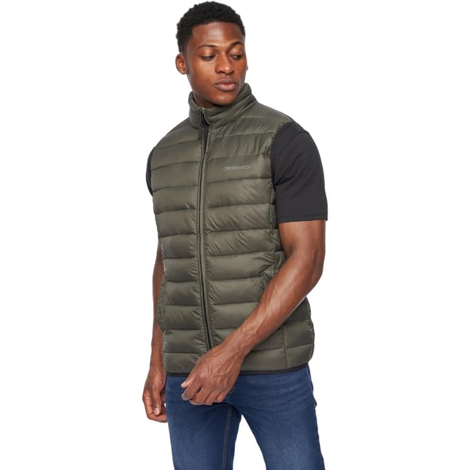 Crosshatch Heren Gattering Gilet (Olijf)