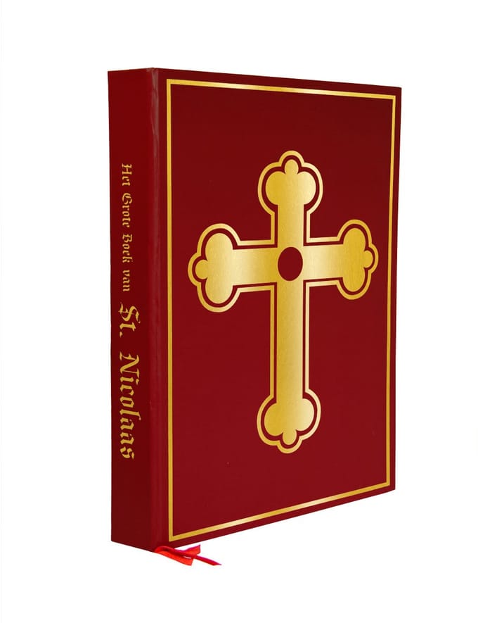 Het Grote Boek van Sinterklaas - rood - 33 cm - met blanco bladzijden - sint accessoires