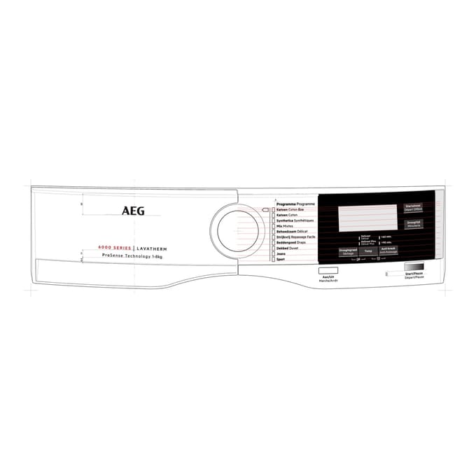 AEG controlepaneel, wit, AEG 140232366017