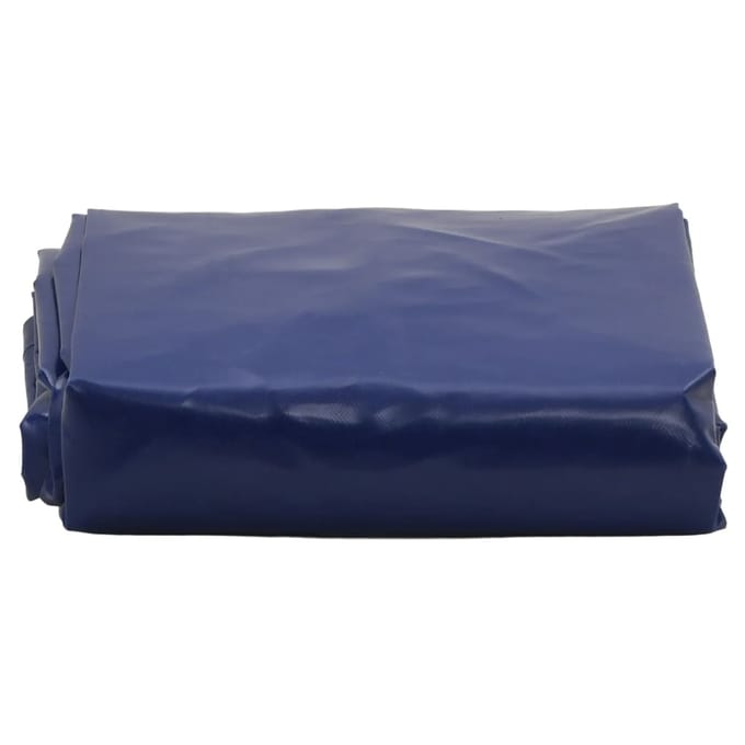 vidaXL - Zeil - 650g - / - m² - Blauw - 5 - x - 5 - m - Canvas - met - PVC-coating